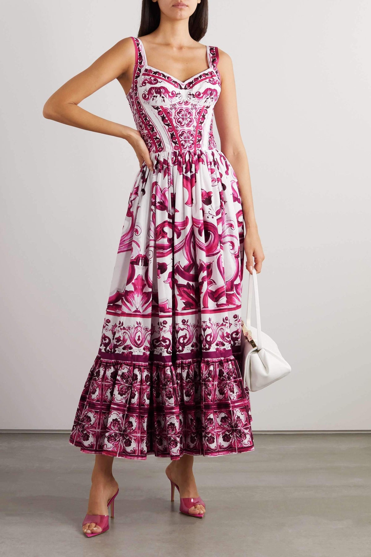 Printed Cami Midi Dress