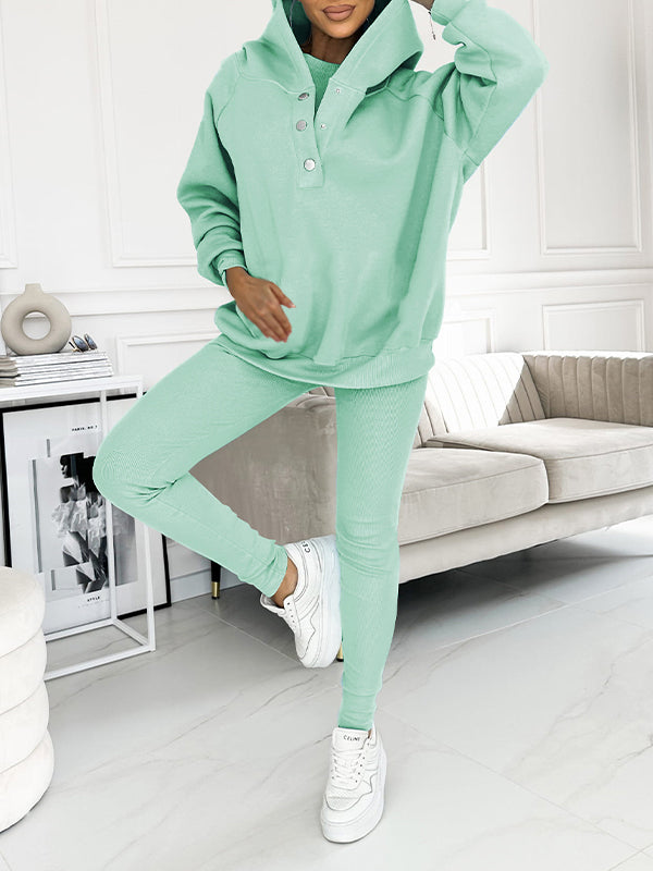 (s-5xl) Hooded and Comfortable Sweatshirt Two-piece Suit