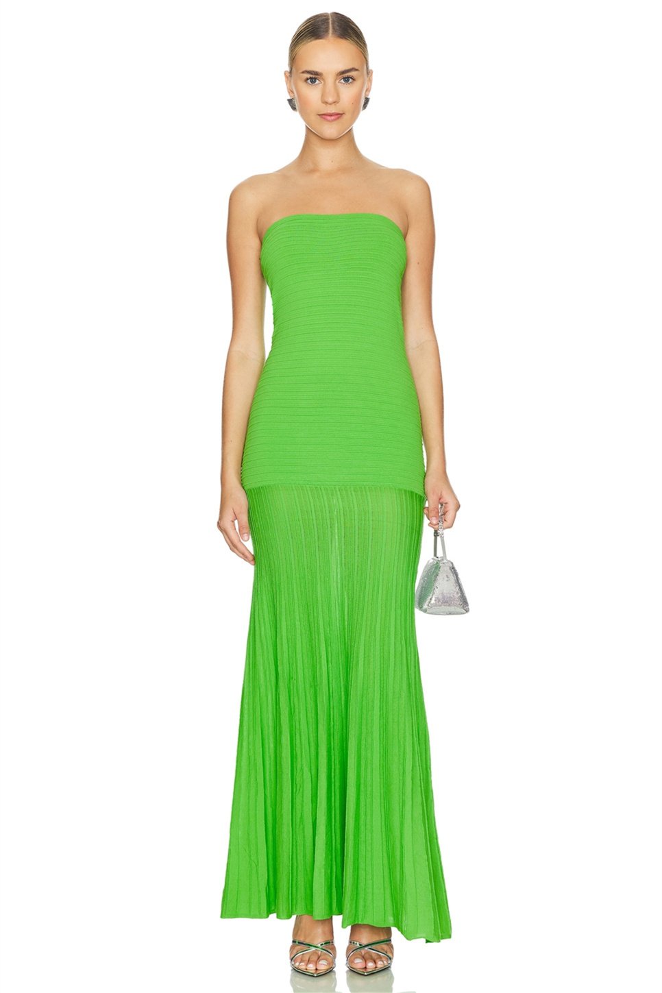 Madeline Strapless Pleated Maxi Dress
