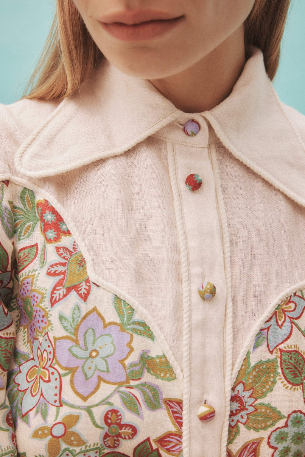 Puff Sleeve Lapel Buttoned Midi Dress