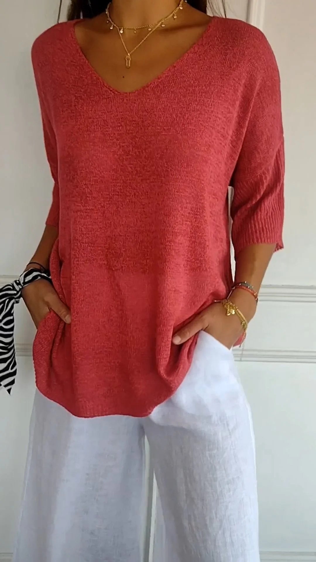 Piper - V-neck Knit Sweater