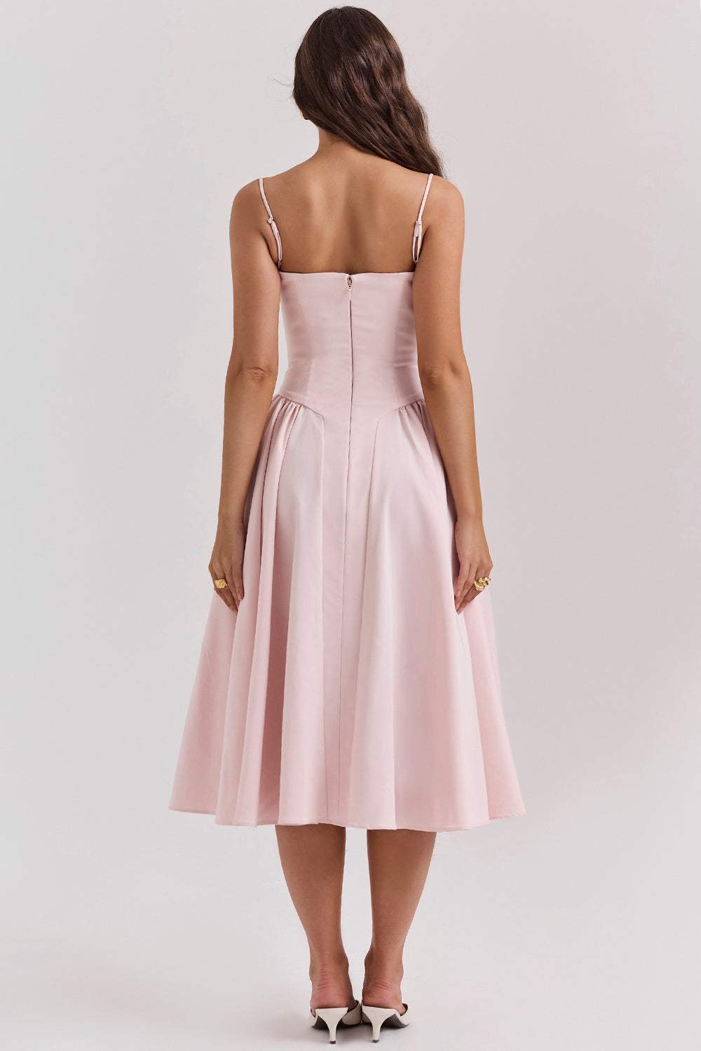 Sweetheart Neck Midi Dress