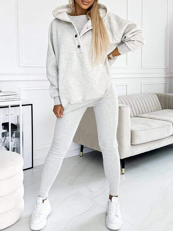 (s-5xl) Hooded and Comfortable Sweatshirt Two-piece Suit