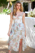 Sweetheart Neck Ruffle Slip Split Midi Dress