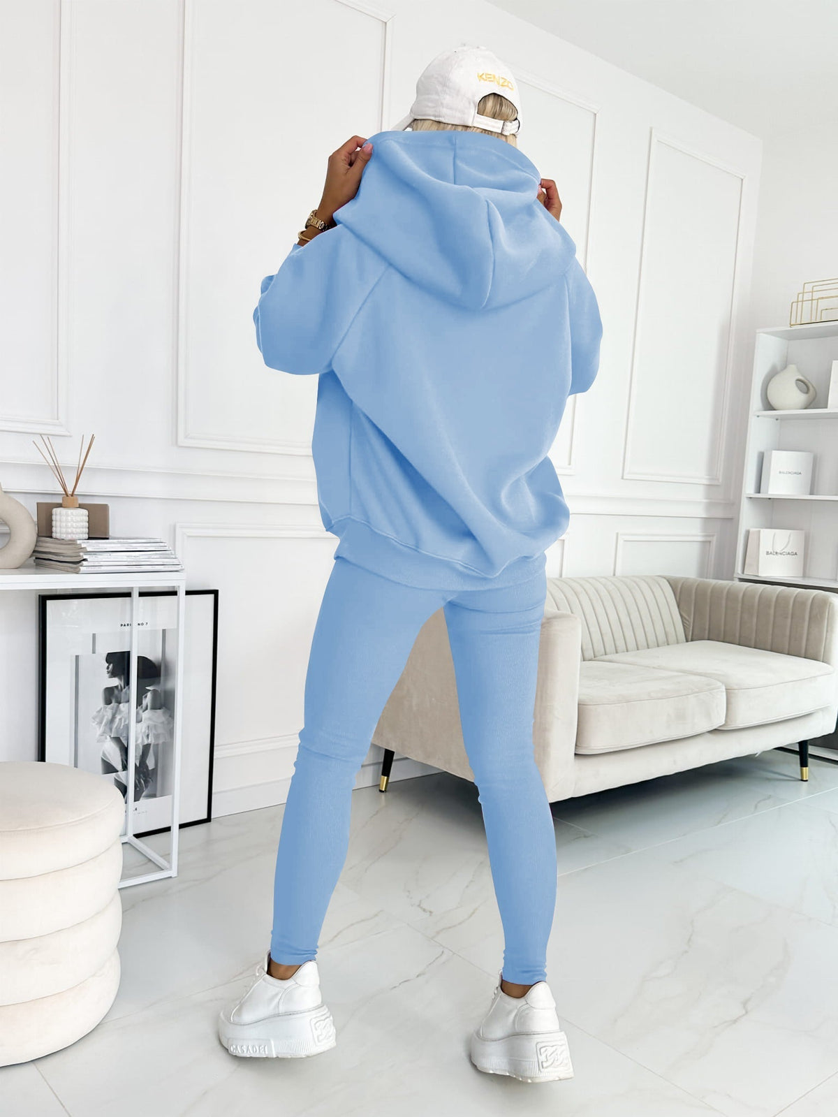 (s-5xl) Hooded and Comfortable Sweatshirt Three-piece Suit