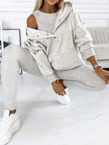 (s-5xl) and Comfortable Sweatshirt Three-piece Suit