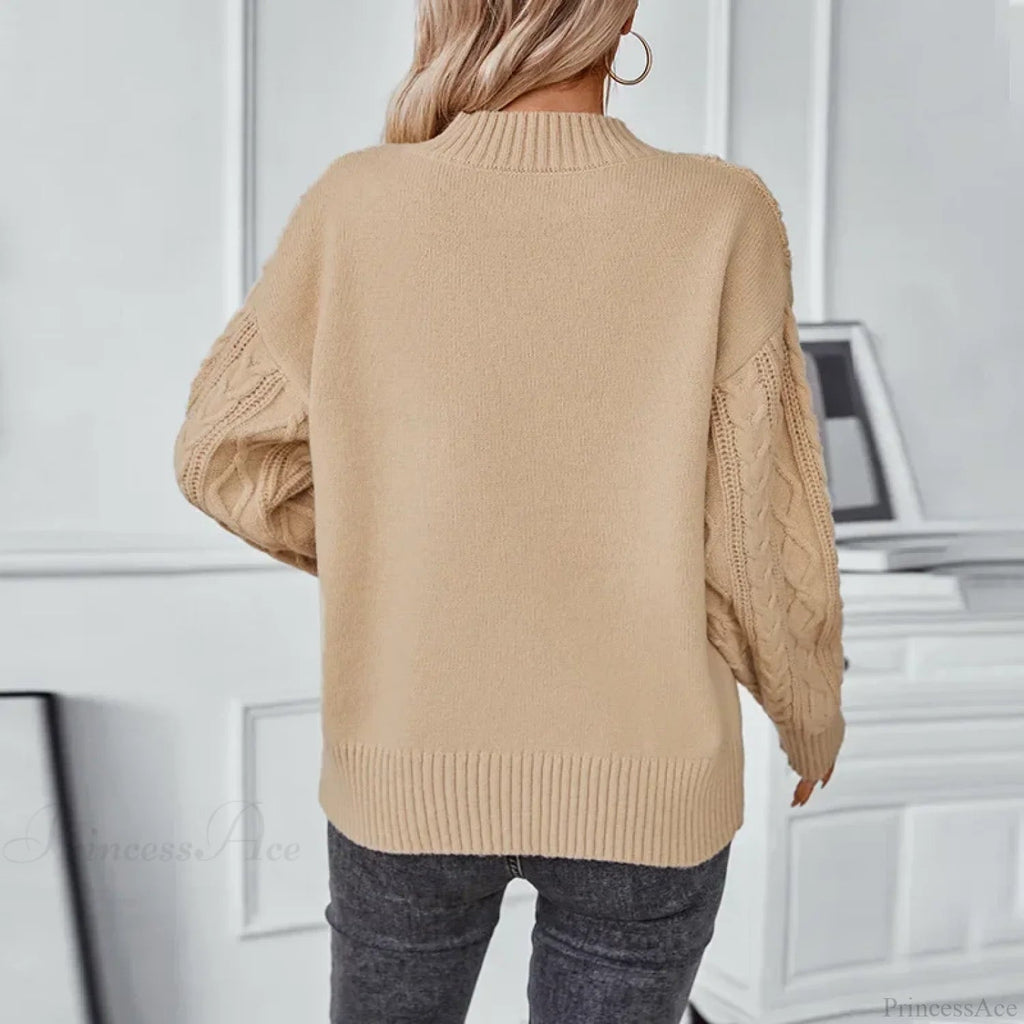 Khaki Cardigan Sweater