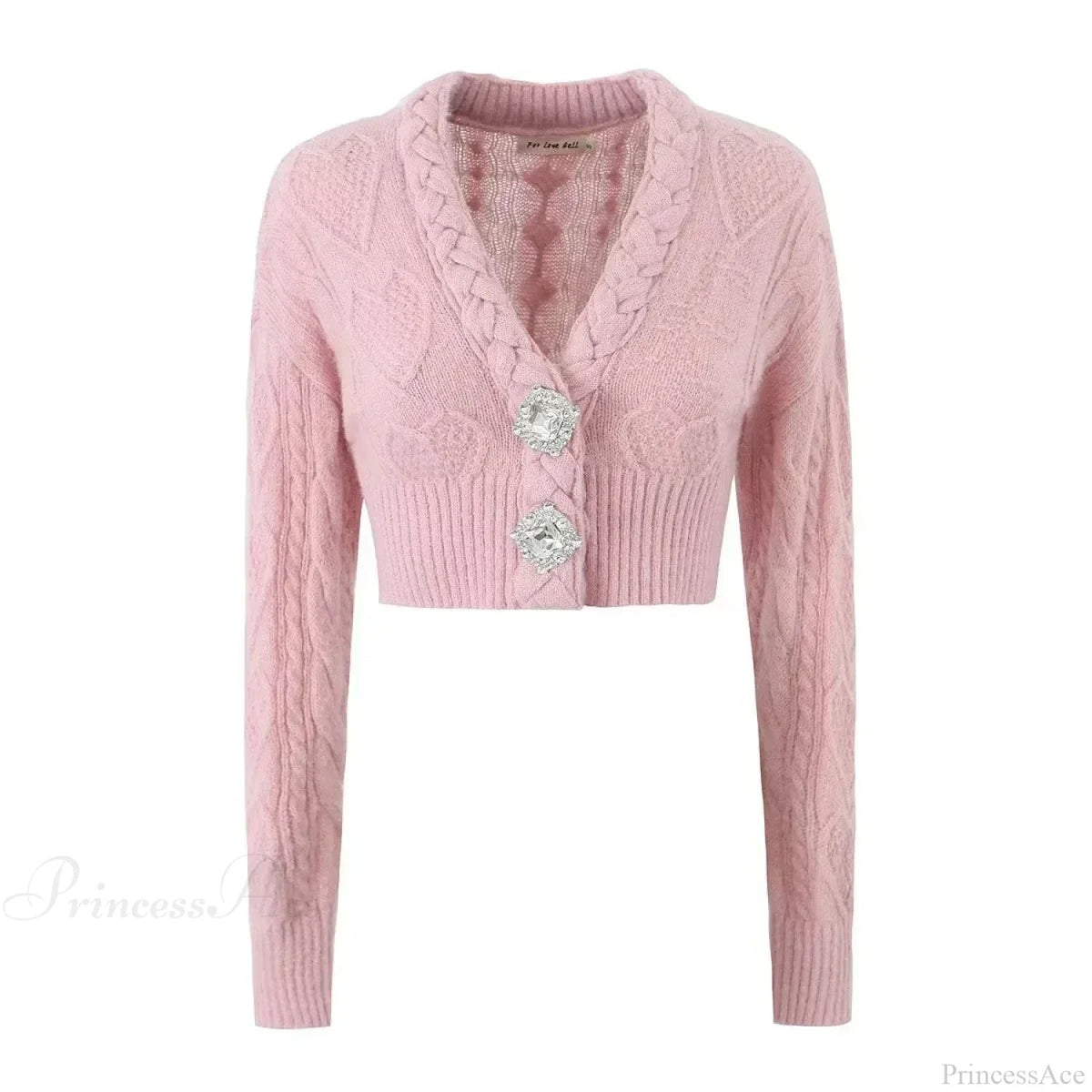 Knit Diamond Pink Cardigan