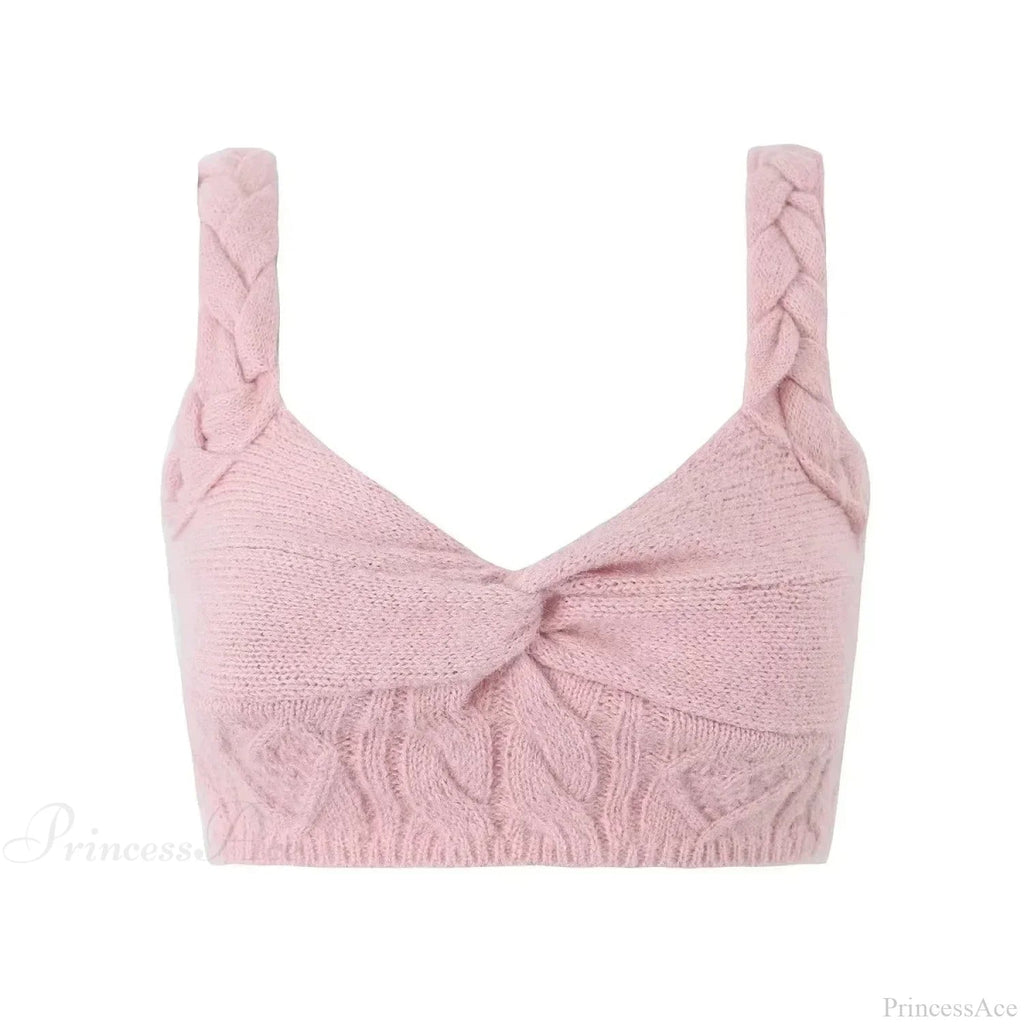 Knit Diamond Pink Cardigan