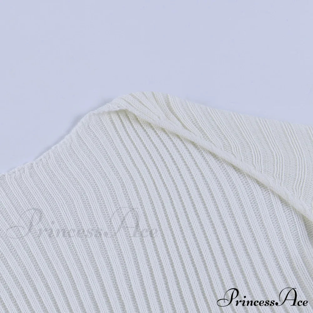 Knit Sweater Stylish Cropped Sleeve