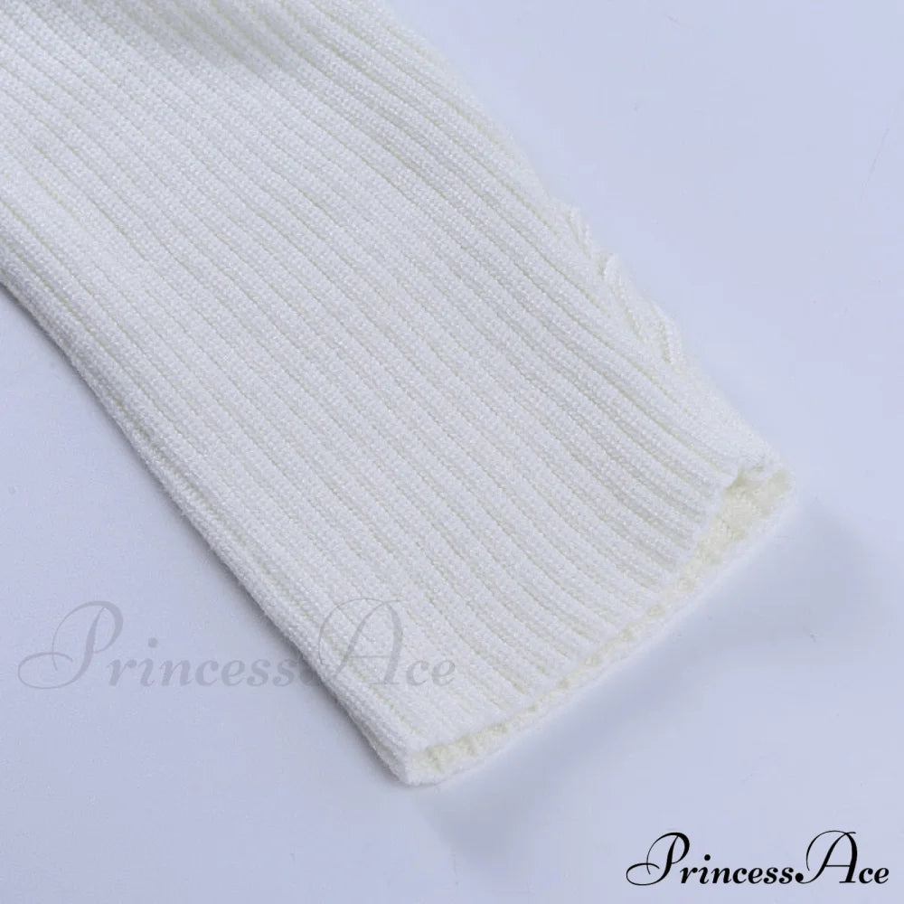 Knit Sweater Stylish Cropped Sleeve