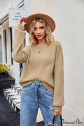 Knit Loose Round Neck Sweater