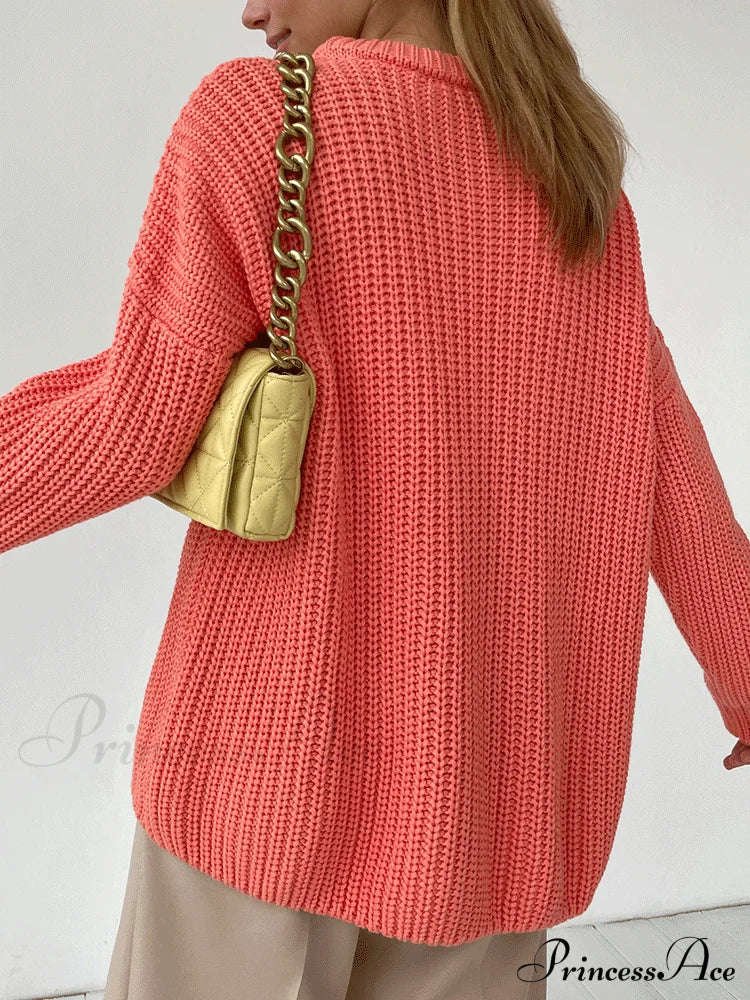 Knitted Graceful Pocket Sweater Cardigan