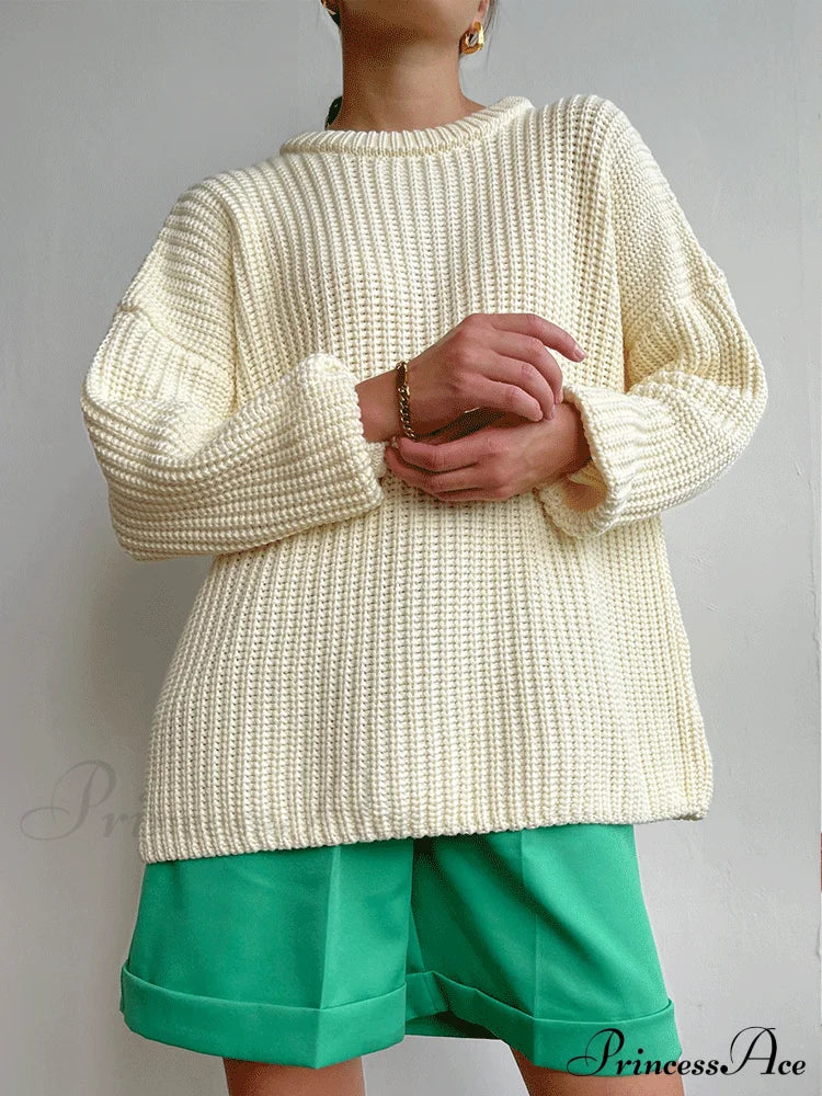 Knitted Graceful Pocket Sweater Cardigan