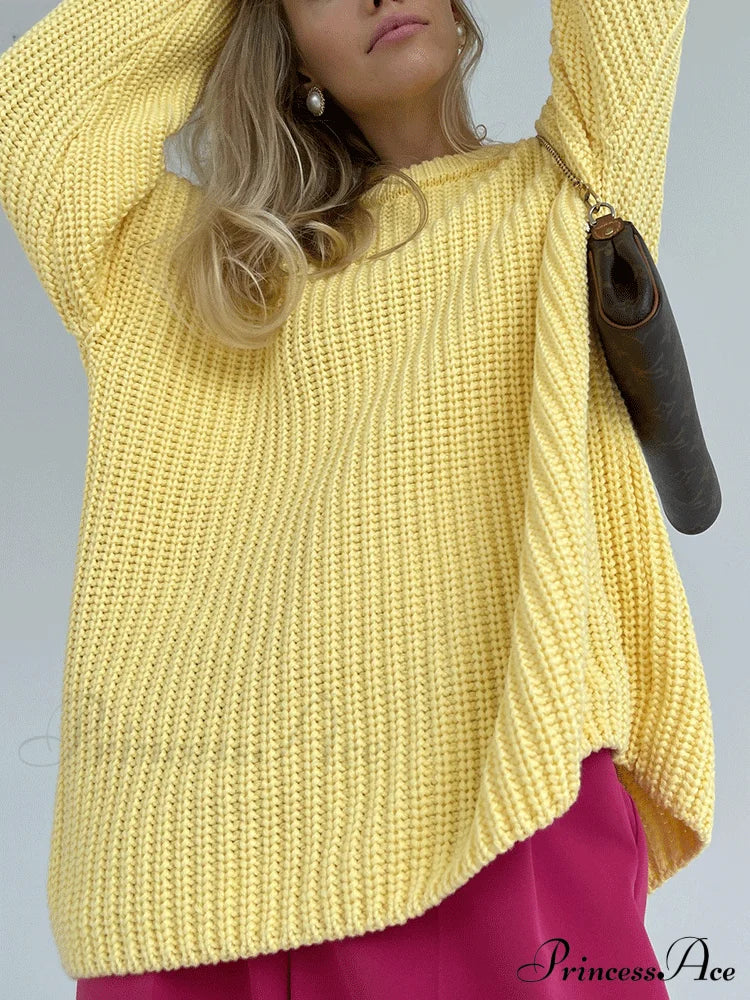 Knitted Graceful Pocket Sweater Cardigan
