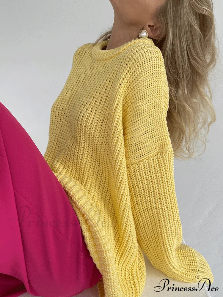Knitted Graceful Pocket Sweater Cardigan