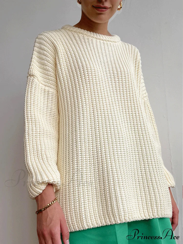 Knitted Graceful Pocket Sweater Cardigan