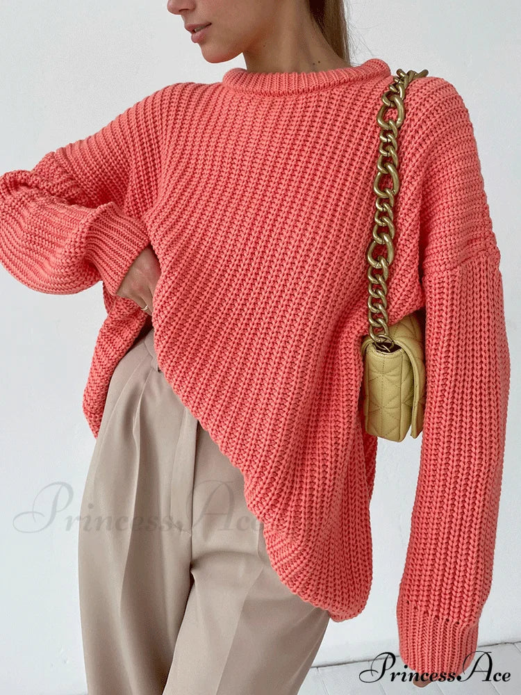 Knitted Graceful Pocket Sweater Cardigan