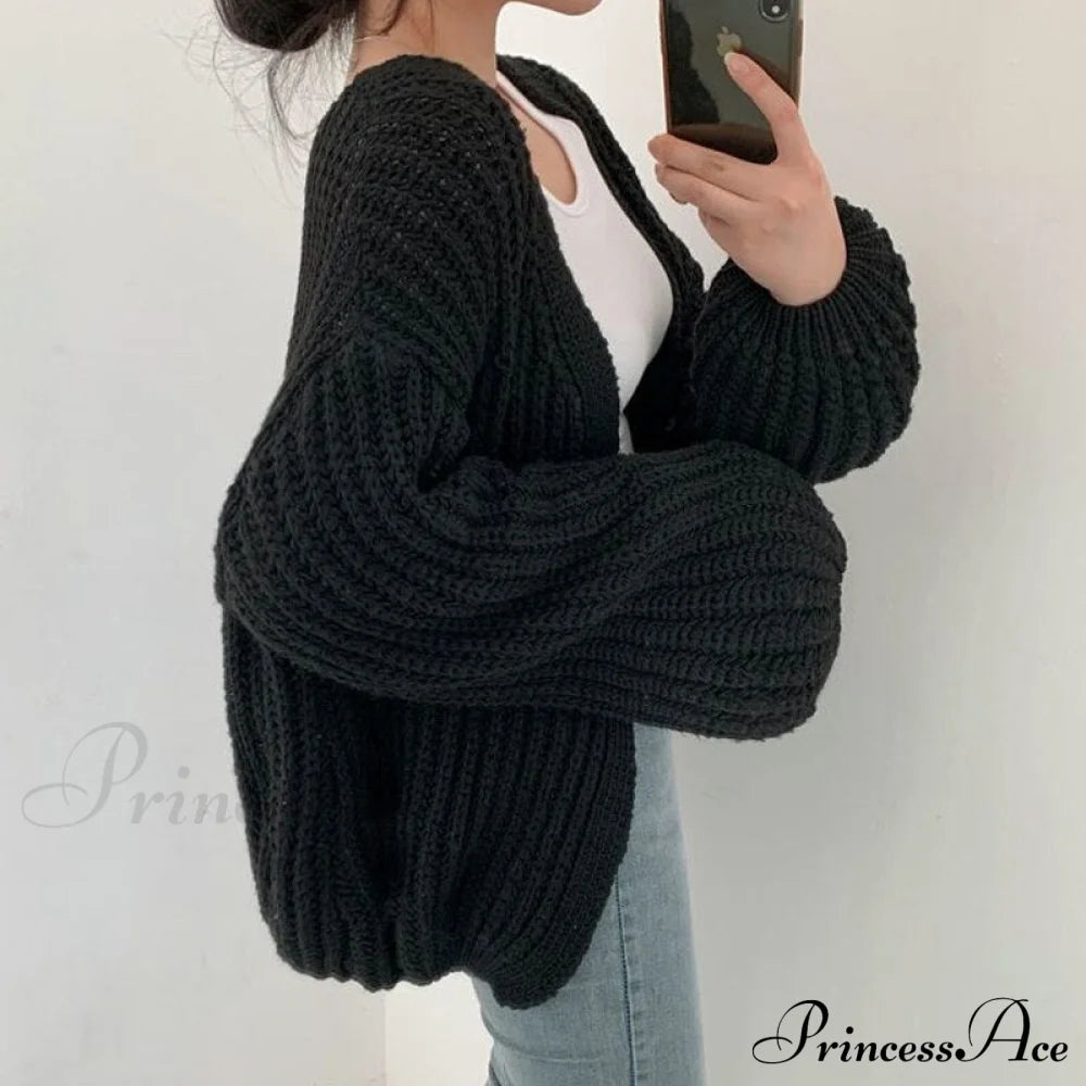 Korean Autumn Lazy Style Cardigan