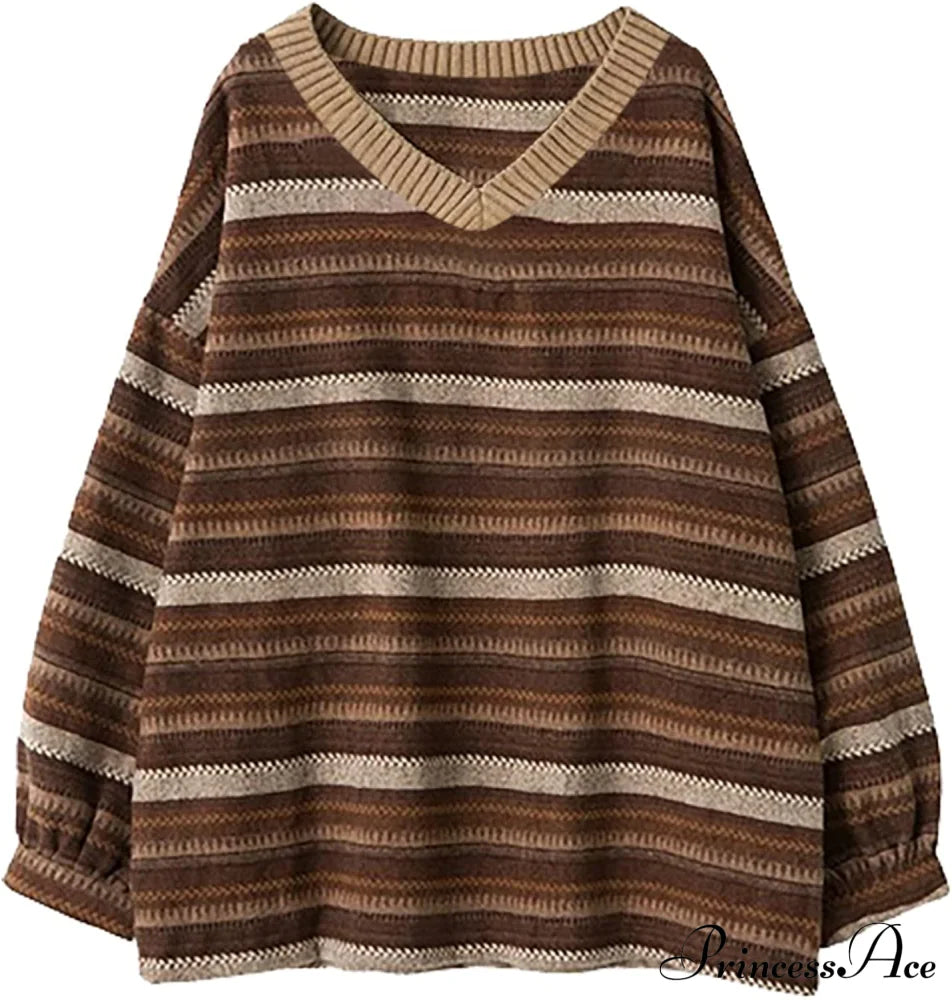 Autumn/winter Retro Striped Sweater