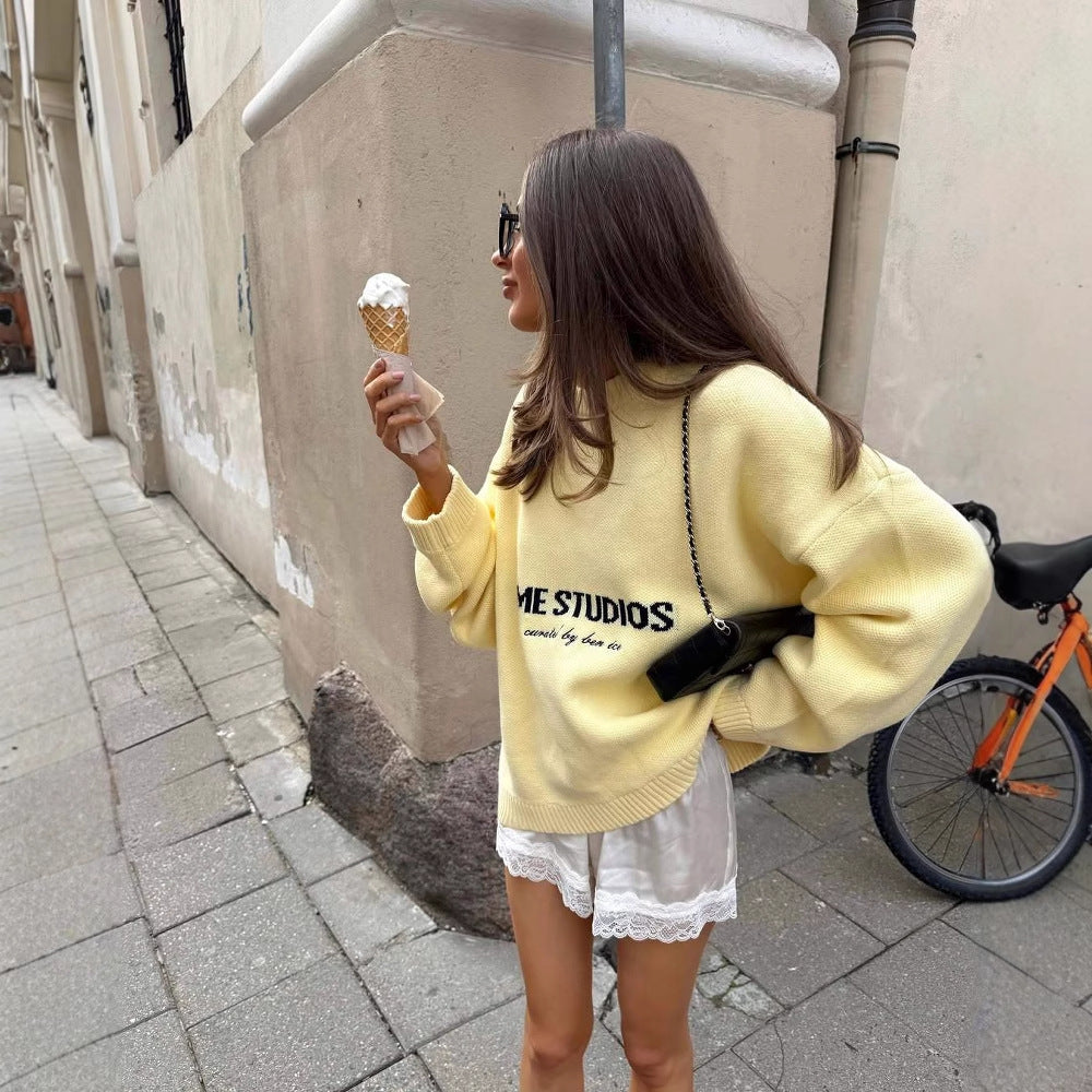 Adrian Cozy Letter Sweater