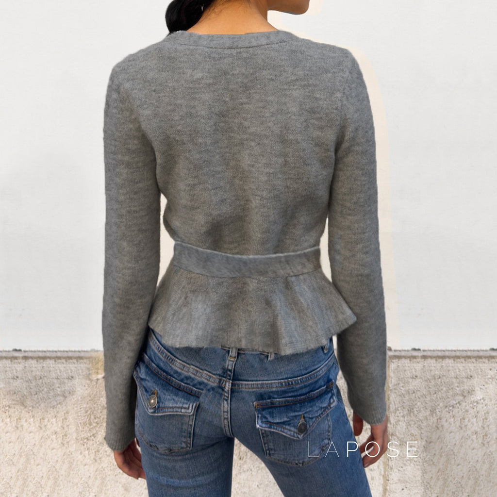 Allanah Ruffle Hem Knit Sweater