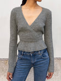 Allanah Ruffle Hem Knit Sweater
