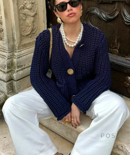 Candice Thick Knit Sweater Cardigan
