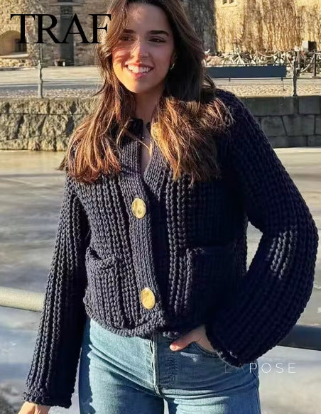 Candice Thick Knit Sweater Cardigan