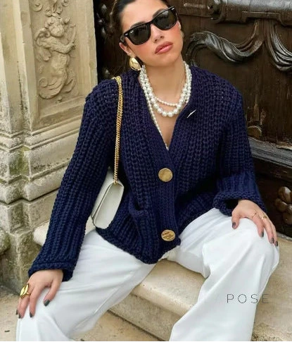 Candice Thick Knit Sweater Cardigan
