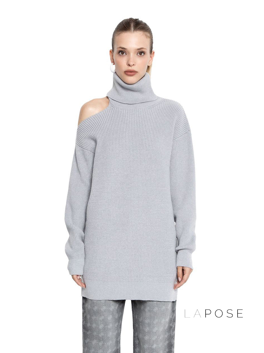 Deliyah Knit Cold Shoulder Sweater