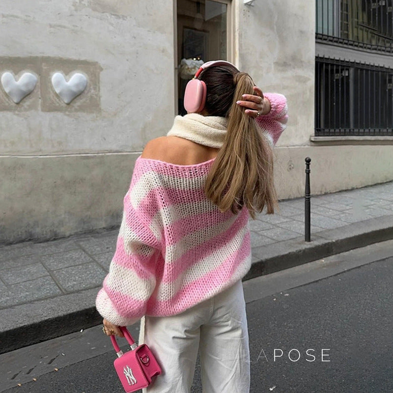 Johannah Striped Knit Sweater
