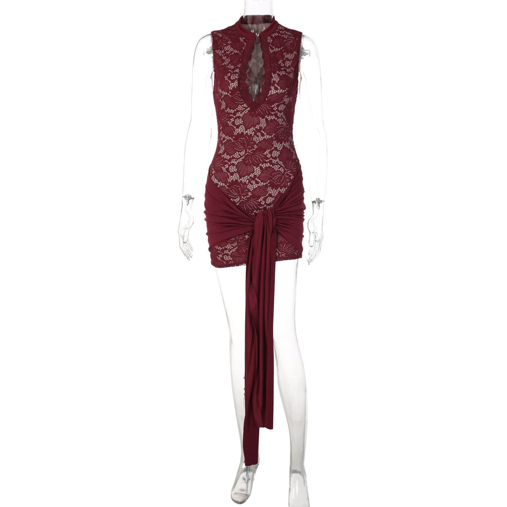 Lace Detail Bodycon Mini Dress