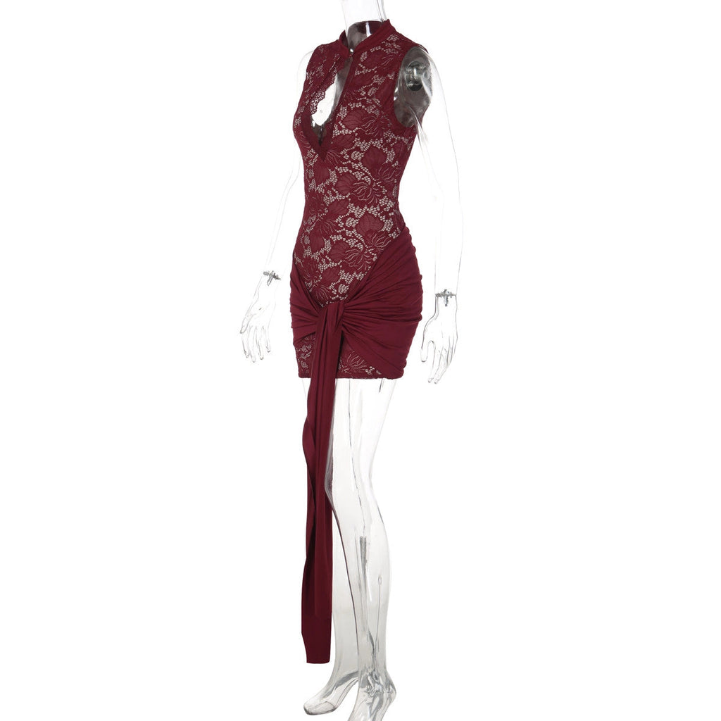 Lace Detail Bodycon Mini Dress
