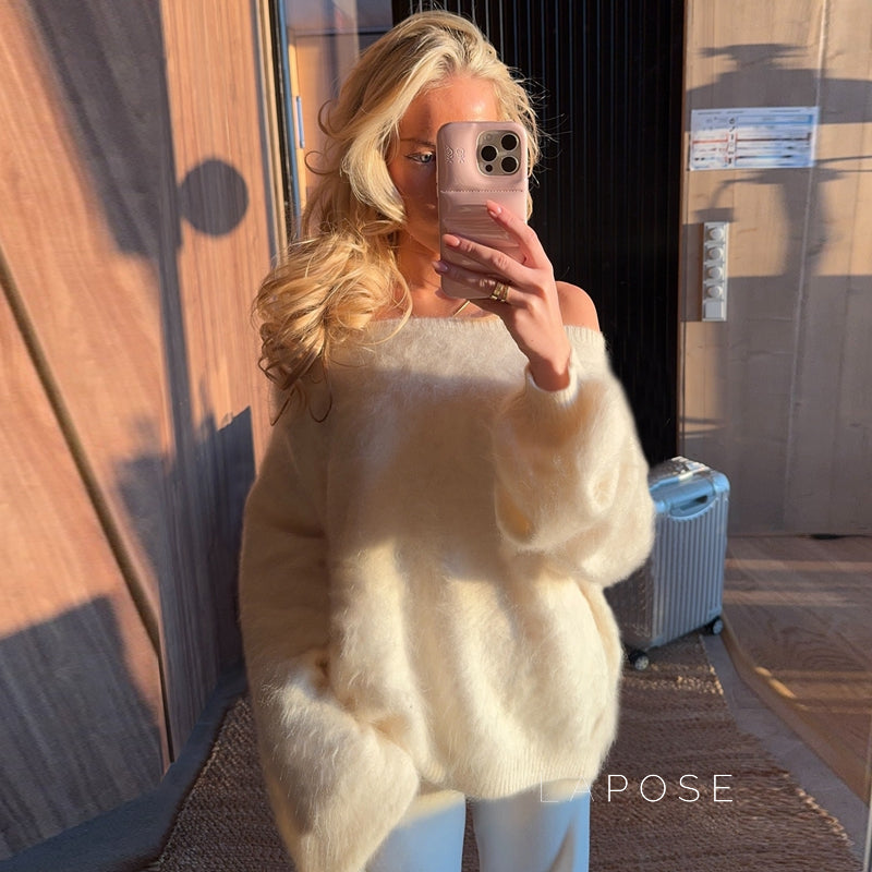 Selene Off Shoulder Knit Sweater
