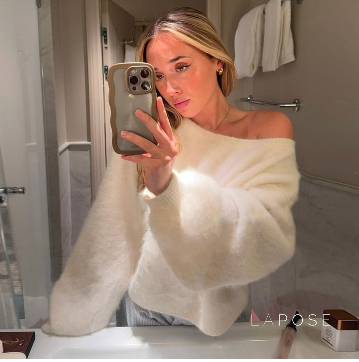 Selene Off Shoulder Knit Sweater