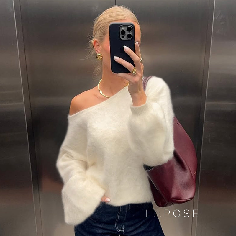 Selene Off Shoulder Knit Sweater