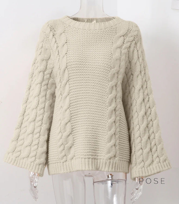 Shrinika Bell Sleeve Knit Sweater