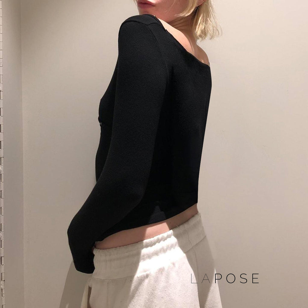 Trista V Neck Knit Sweater Top
