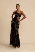 Lindsay Printed One Shoulder Maxi Dress