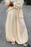 Loose Bubble Cuffed Pants
