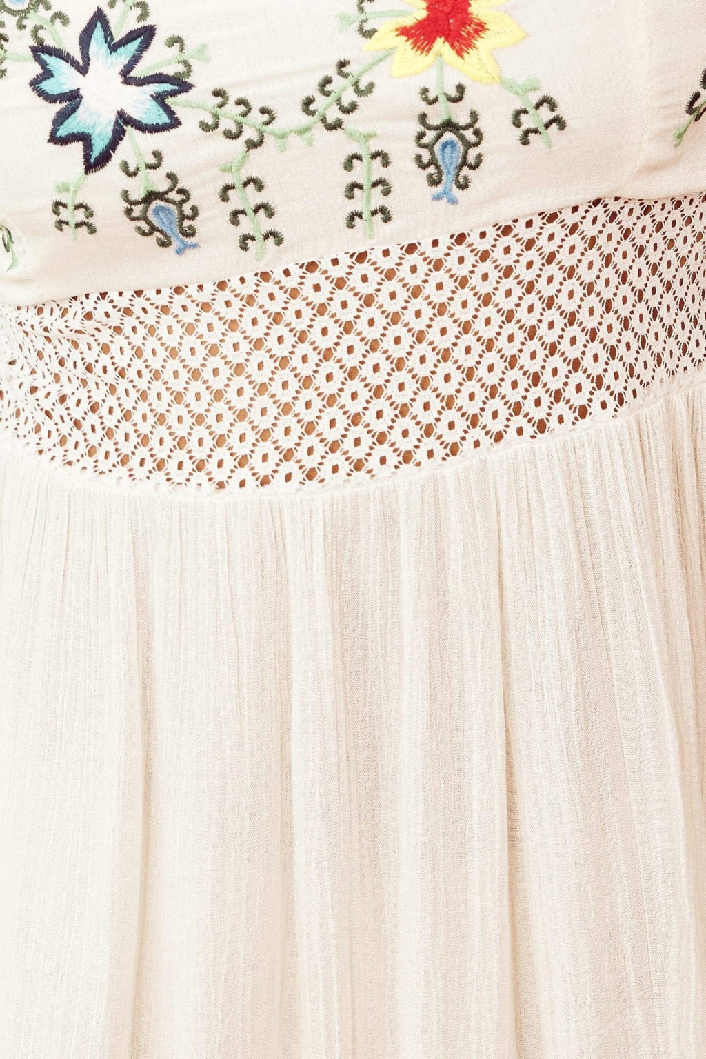 Luna Embroidery Sleeveless Maxi Dress
