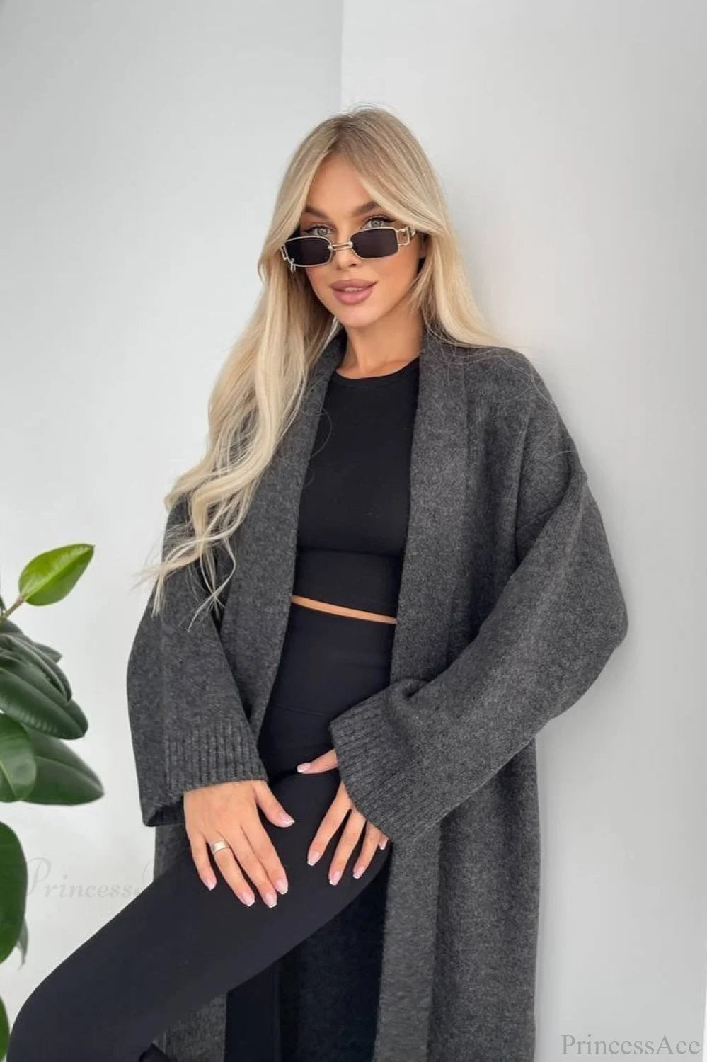 Minimalist Collarless Cardigan-inspired Overcoat