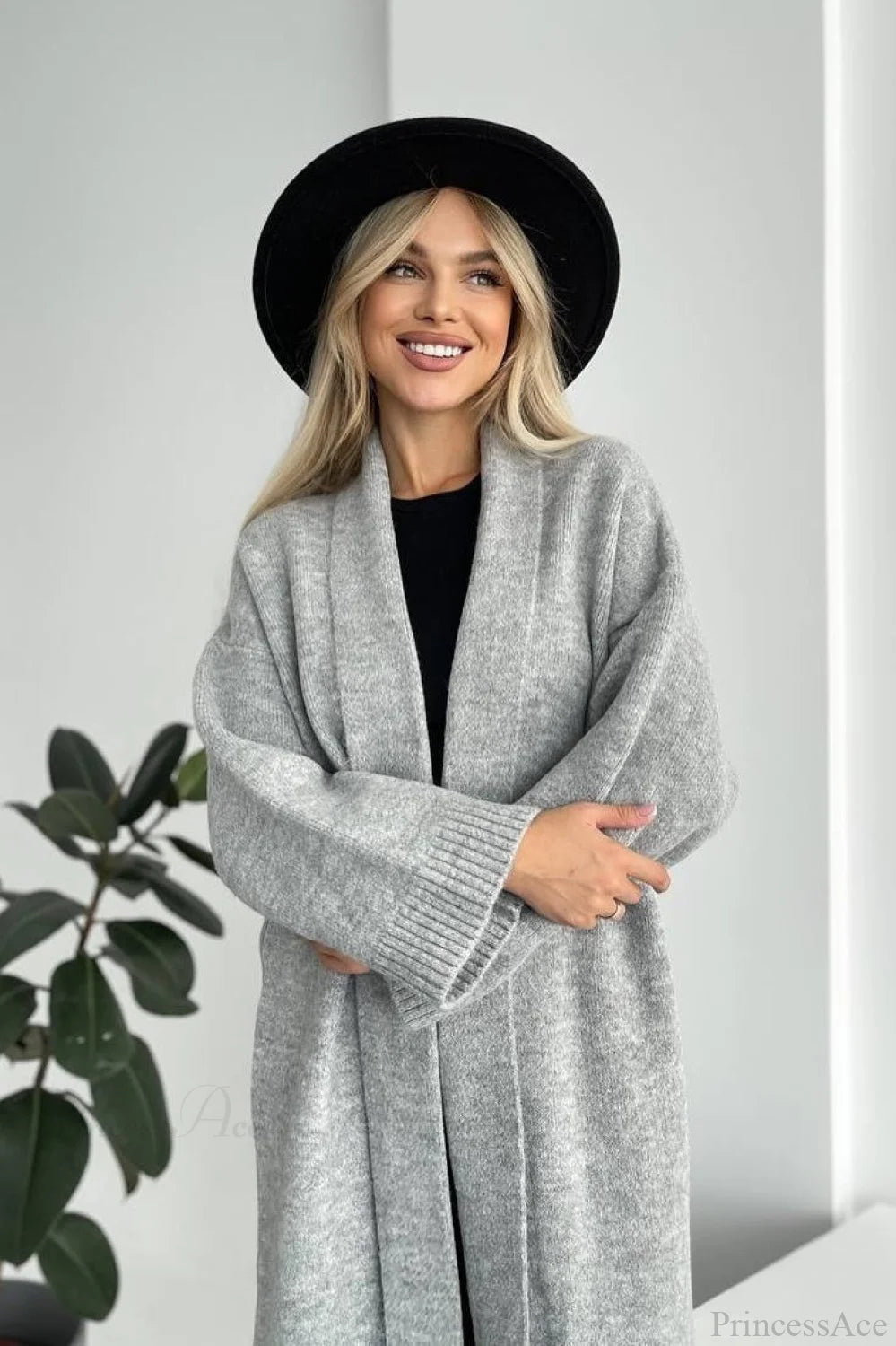 Minimalist Collarless Cardigan-inspired Overcoat