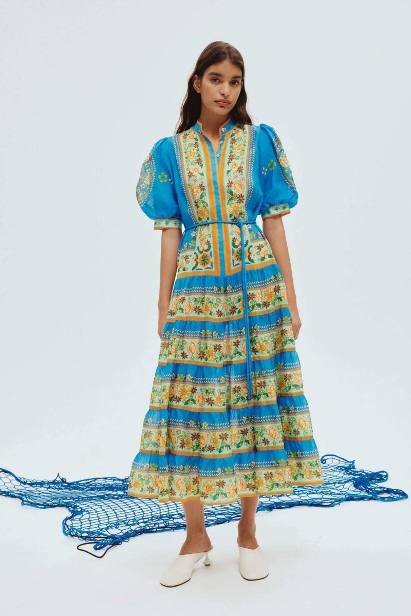 Nydia Puff Sleeve Maxi Dress