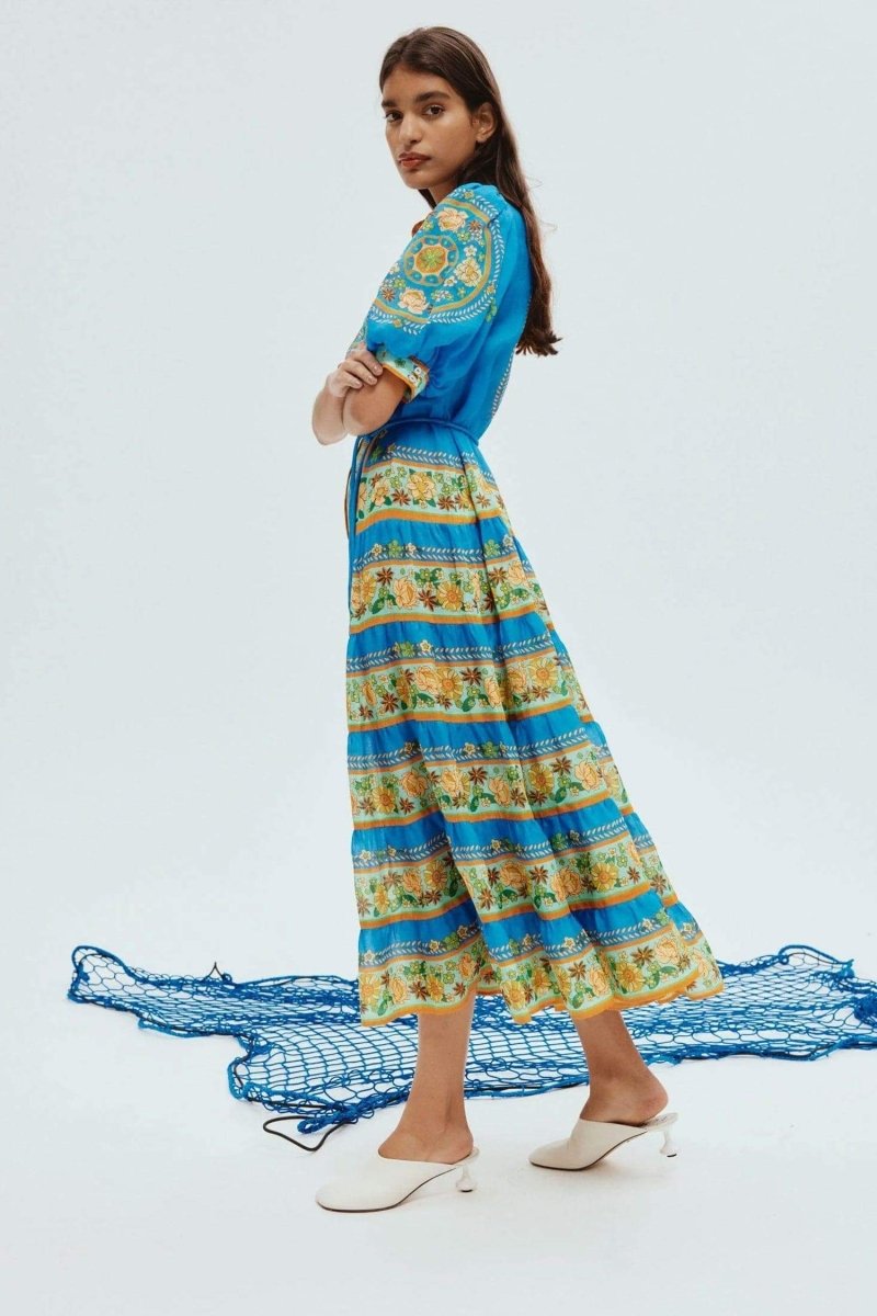 Nydia Puff Sleeve Maxi Dress