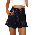 Shorts Summer Ruffle Print Zipper Short Breathable Home Shorts Beachwear Hotpants