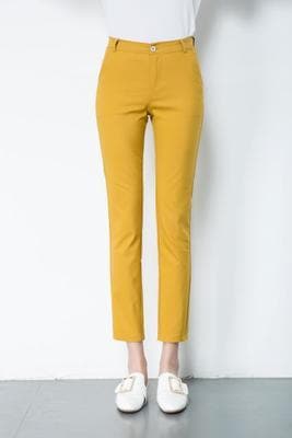 Slim Straight Trousers Pants All Match Spring Legging Pants S-4xl Ankle-length Pants