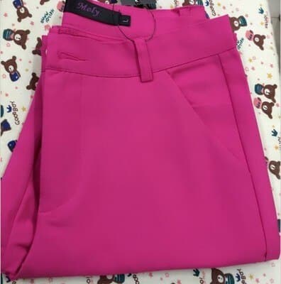 Slim Straight Trousers Pants All Match Spring Legging Pants S-4xl Ankle-length Pants