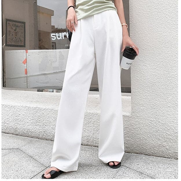 Retro Color Wild Straight Wide Leg Pants